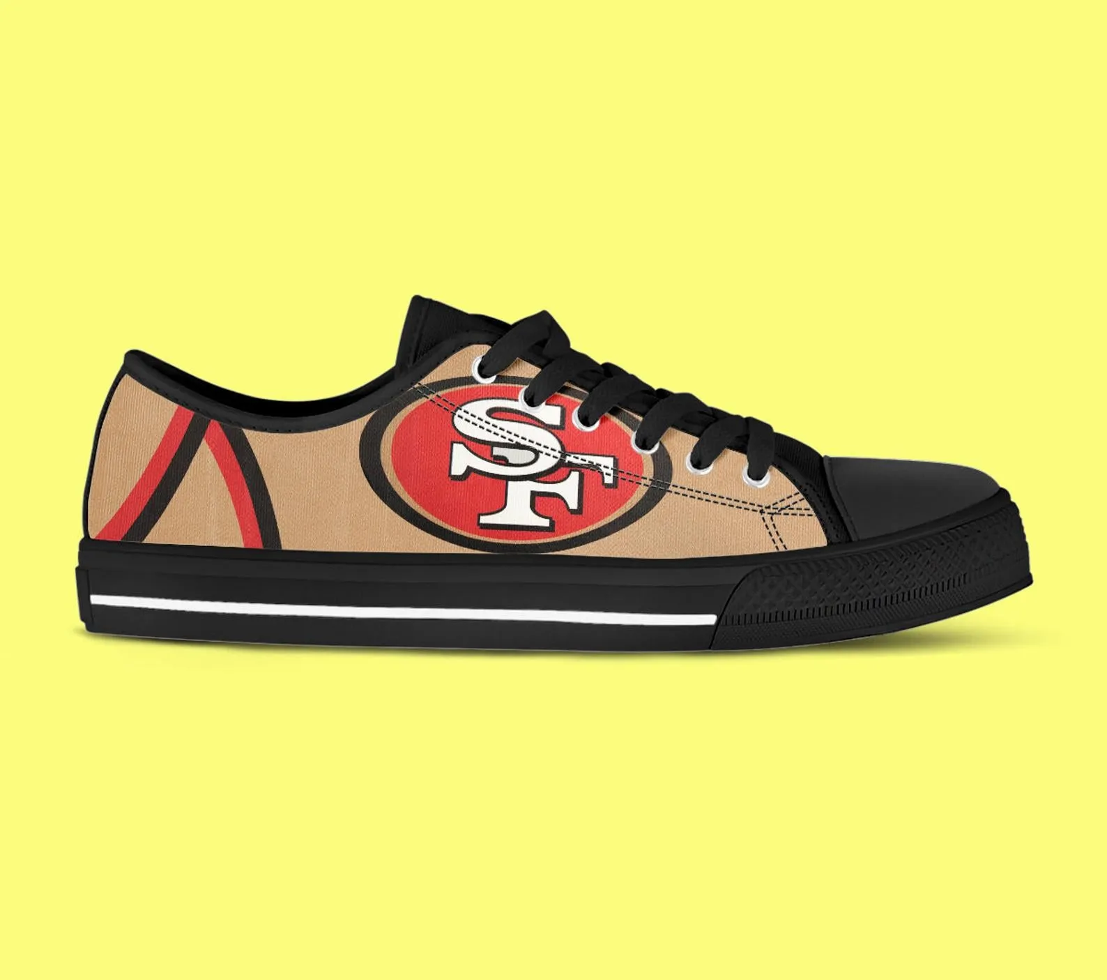 San Francisco 49ers Custom Lowtop, Football Custom Shoes, Sport Lowtop, Canvas Shoes, Canvas Lowtop, Unisex Shoes, Gift Birthday