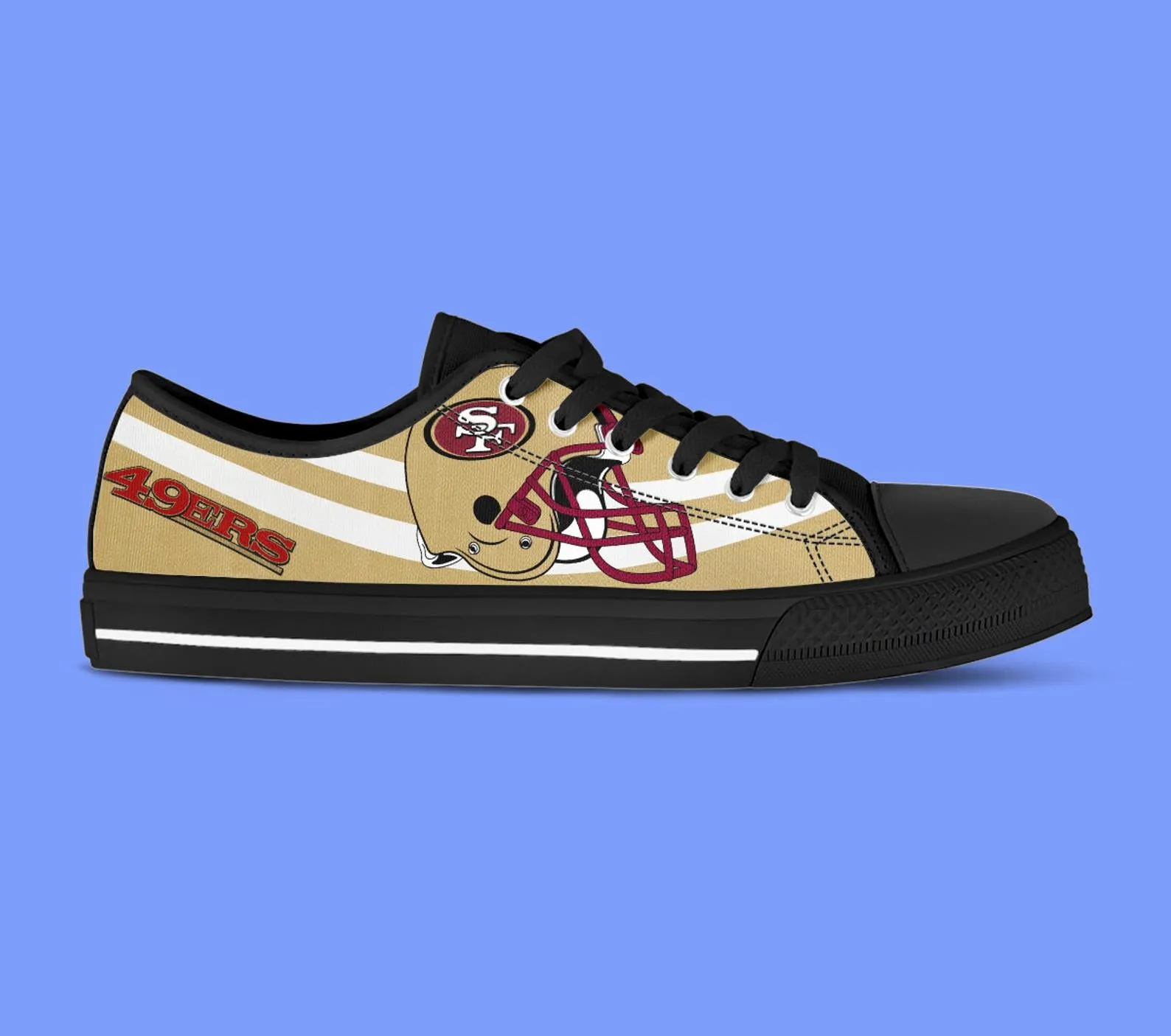 San Francisco 49ers Custom Lowtop, Football Custom Shoes, Sport Lowtop, Canvas Shoes, Canvas Lowtop, Unisex Shoes, Gift Birthday