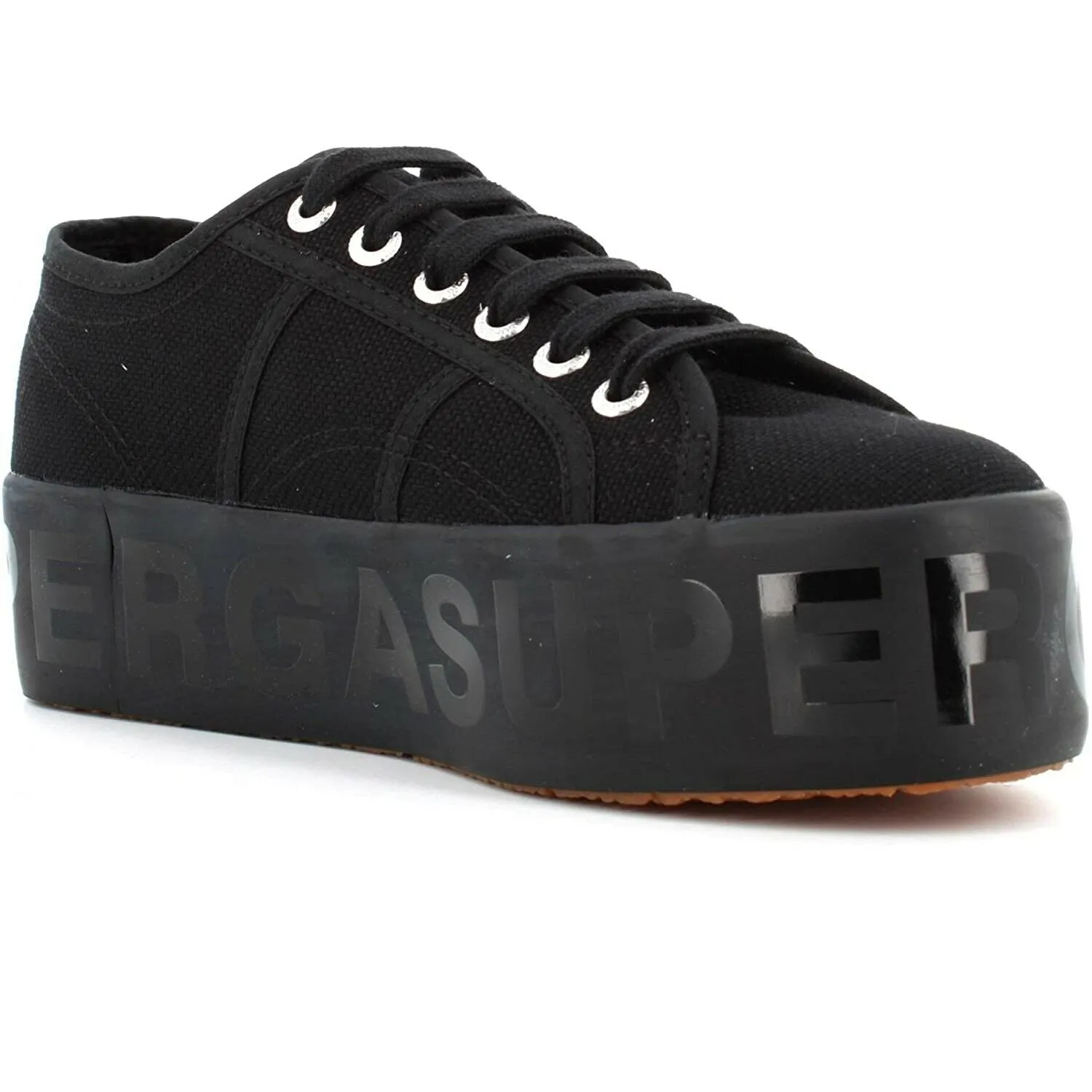 Scarpe da donna Superga - Art. 2790 SHINYPRINTED PLAT sneakers nero confort