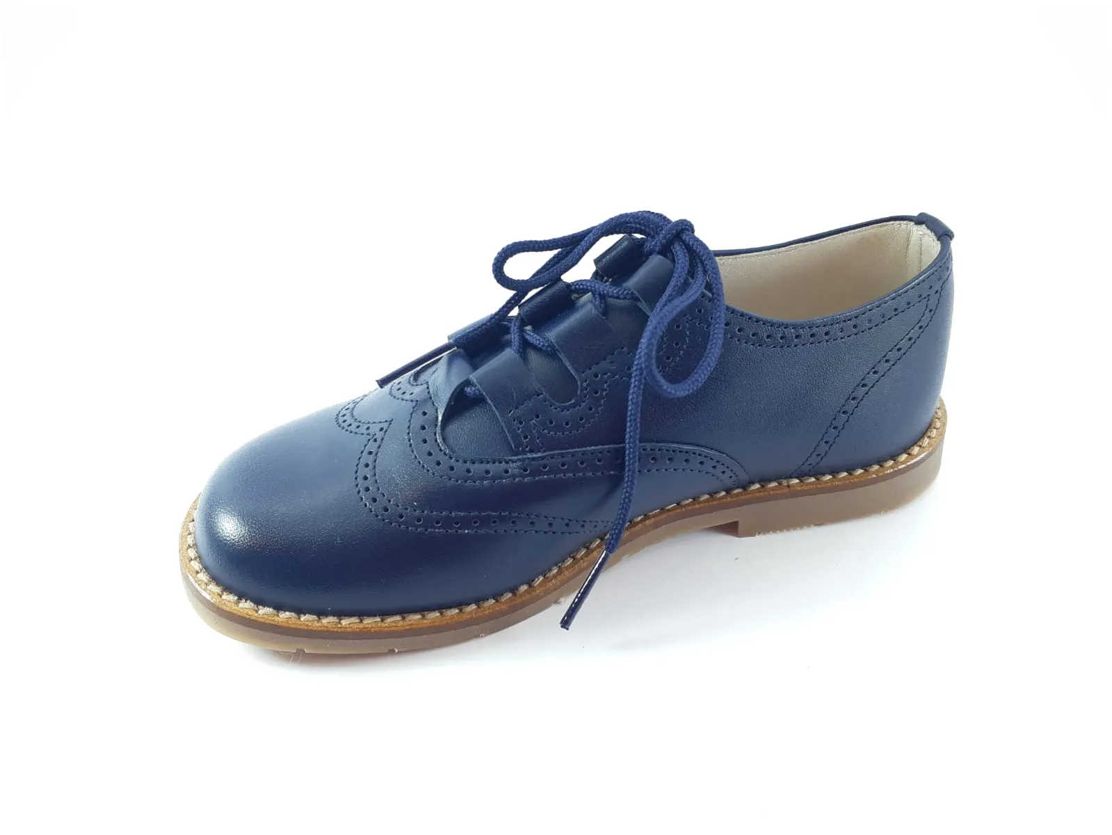 Shawn & Jeffrey Navy Leather Oxford Shoe