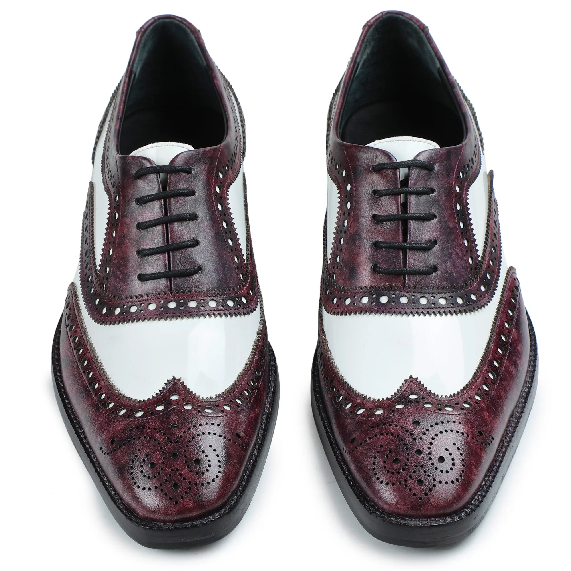 Spectator Wingtip Oxford - Purple & White