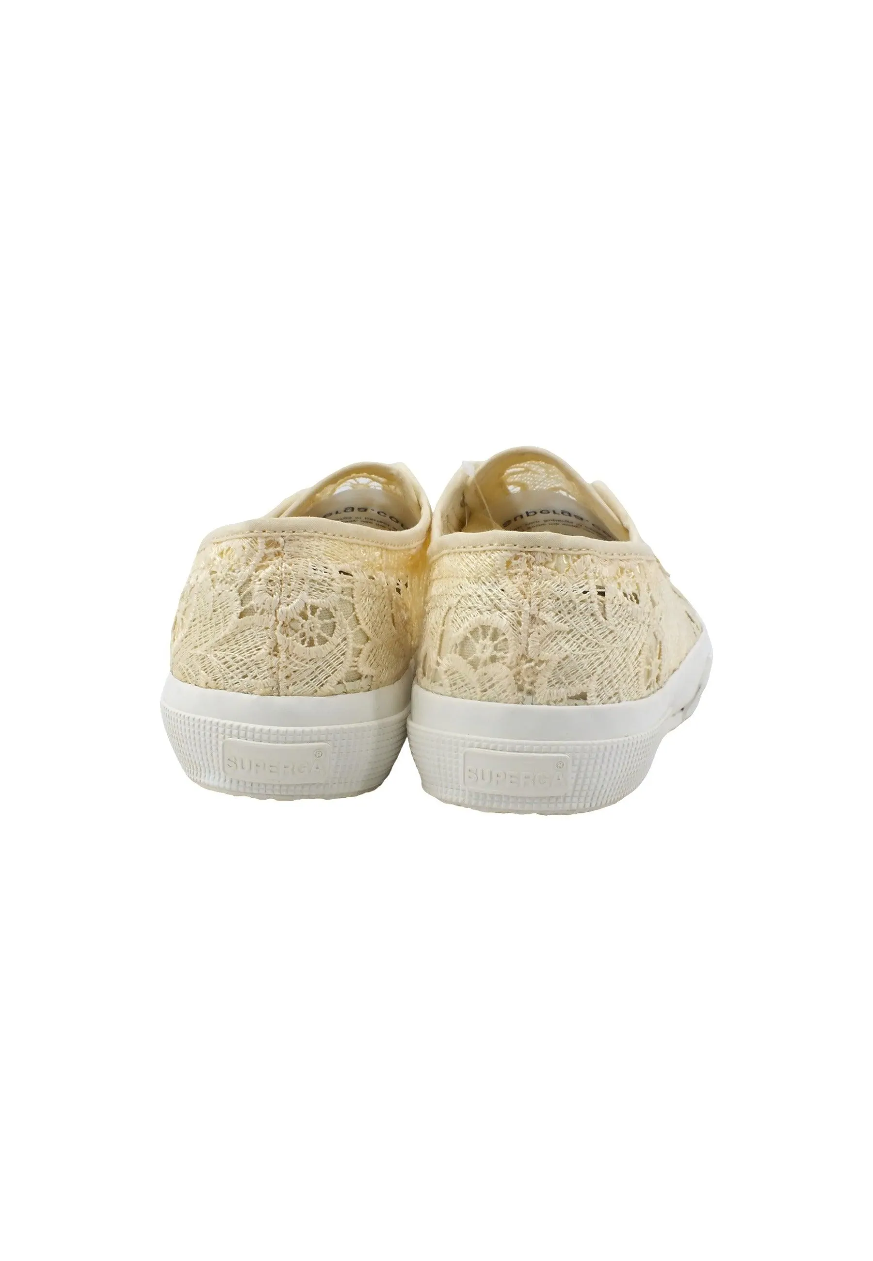 SUPERGA 2750 Macrame Pizzo Sneaker Donna Beige Eggshell S81219W