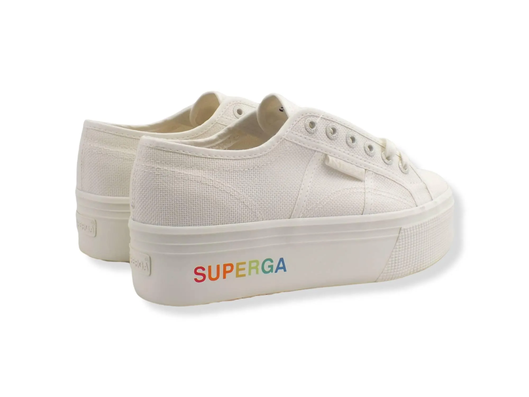 SUPERGA 2790 Platform Sneaker White Avorio Rainbow S7113KW