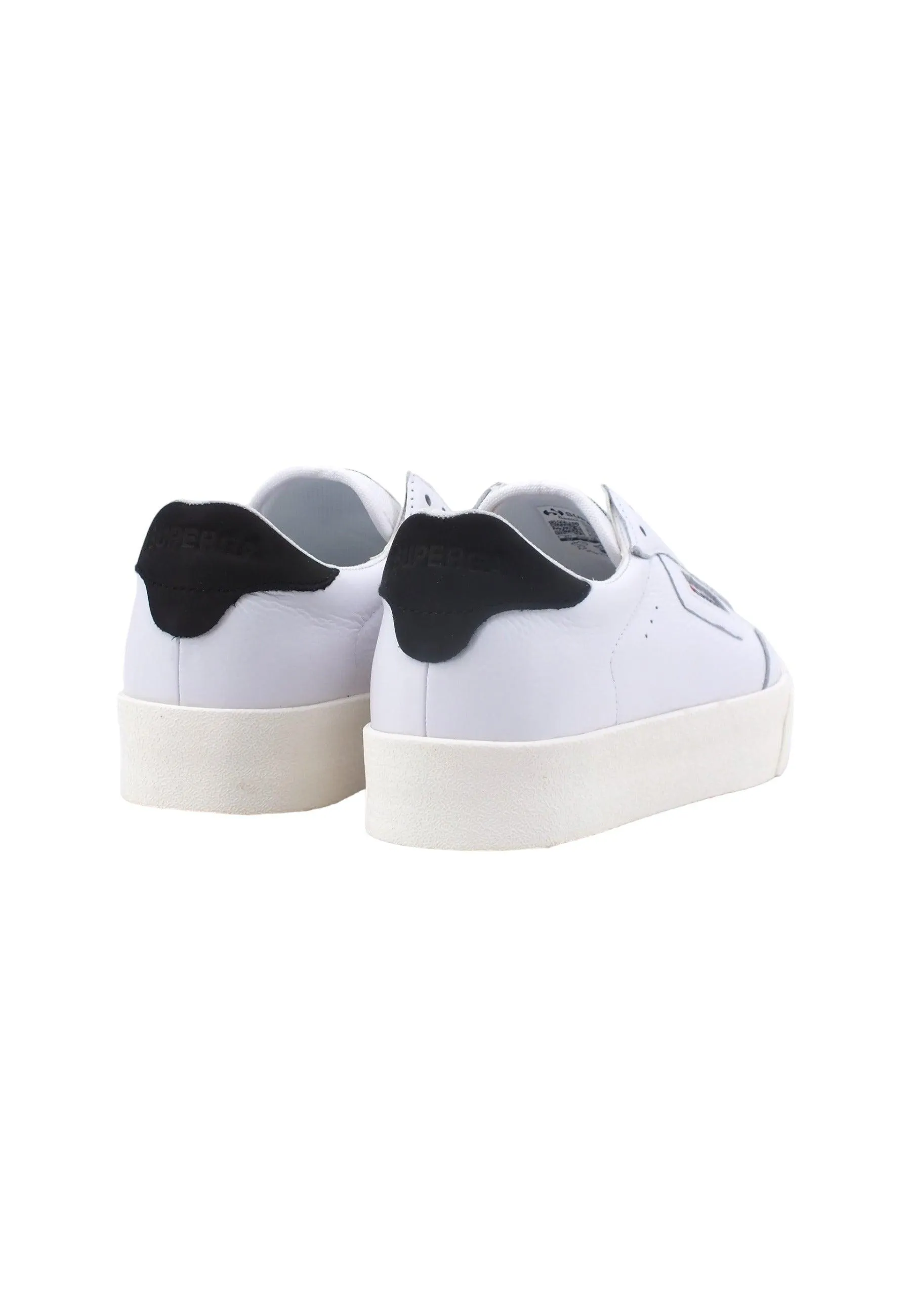 SUPERGA 3854 Court Sneaker Donna White Black S4123TW