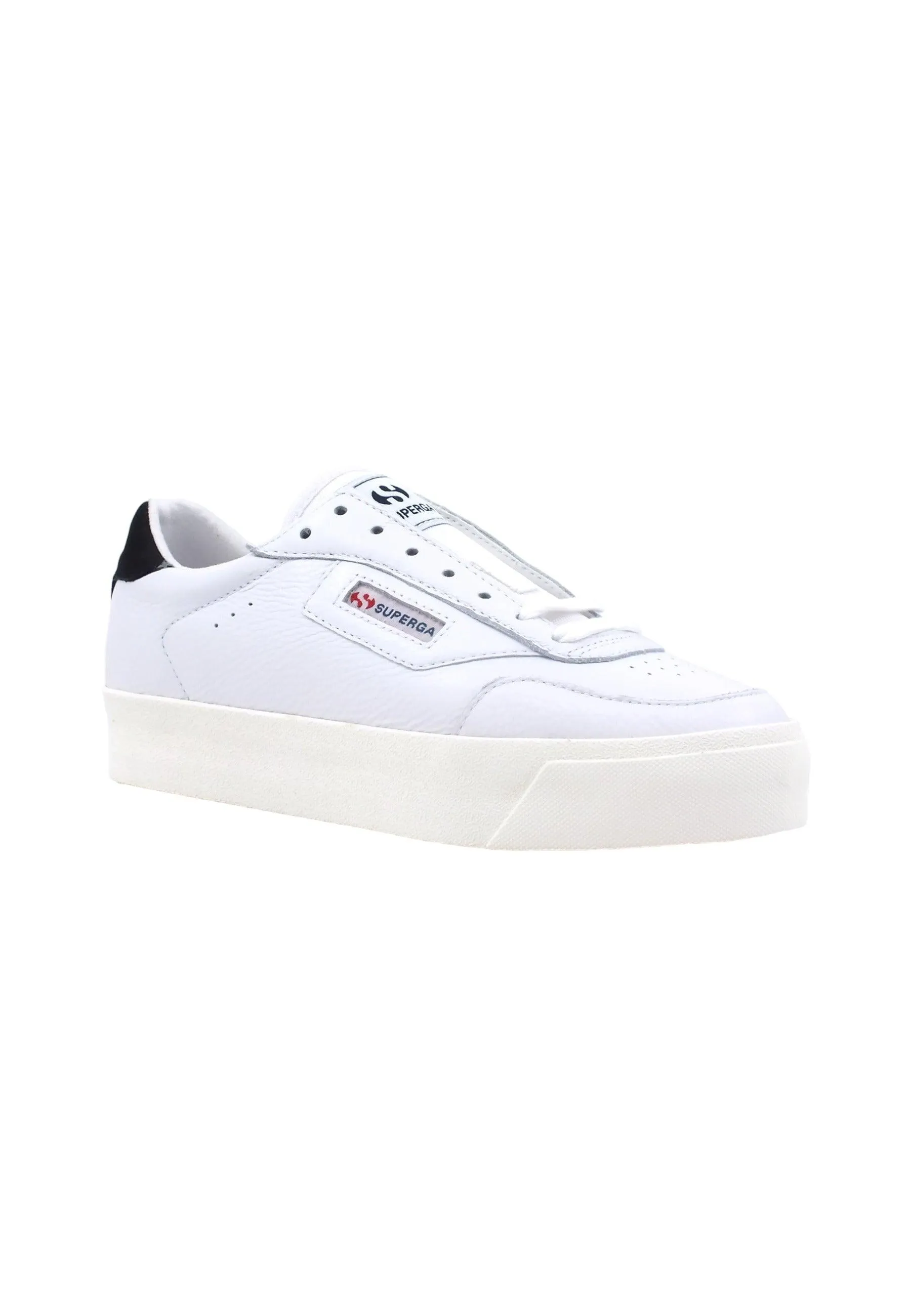 SUPERGA 3854 Court Sneaker Donna White Black S4123TW