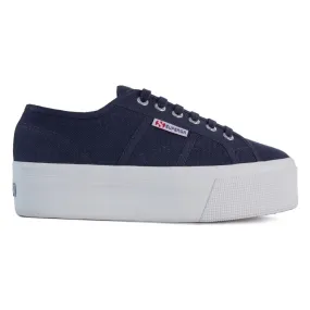 Superga women's sneakers shoe with wedge 2790 Cotw Up and Down line S9111LW F43 blue