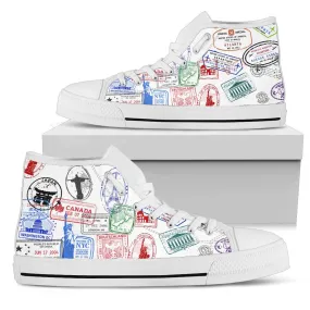 Travel Stamps High Top Shoe