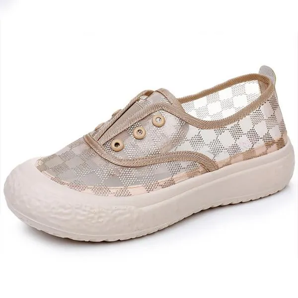 Women's Breathable Mesh Casual Thick-Soled Fisherman Shoes 37210474S