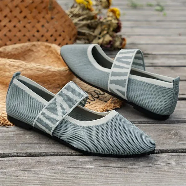 Women's Casual Fashion Fly Knitting Flat Shoes 51964032S