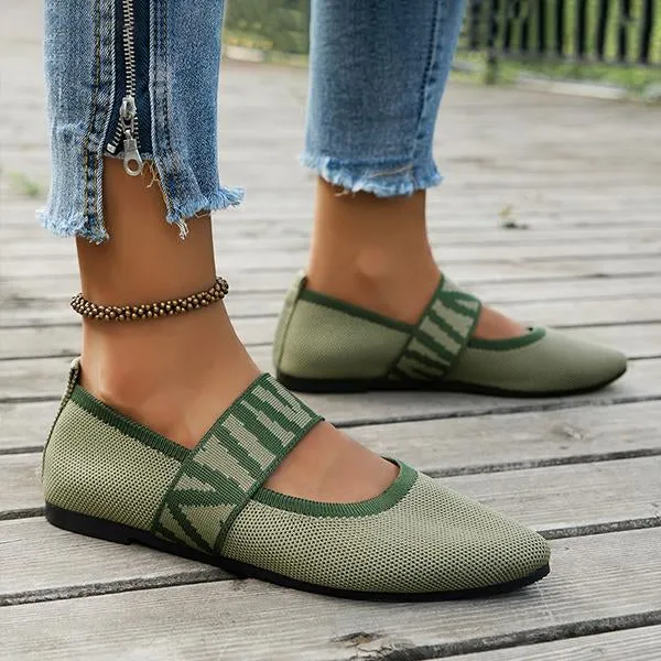 Women's Casual Fashion Fly Knitting Flat Shoes 51964032S