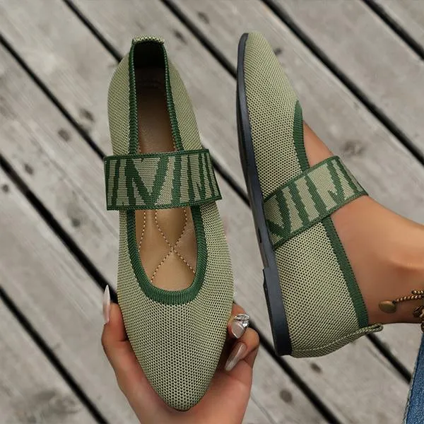 Women's Casual Fashion Fly Knitting Flat Shoes 51964032S