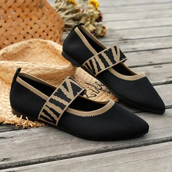 Women's Casual Fashion Fly Knitting Flat Shoes 51964032S